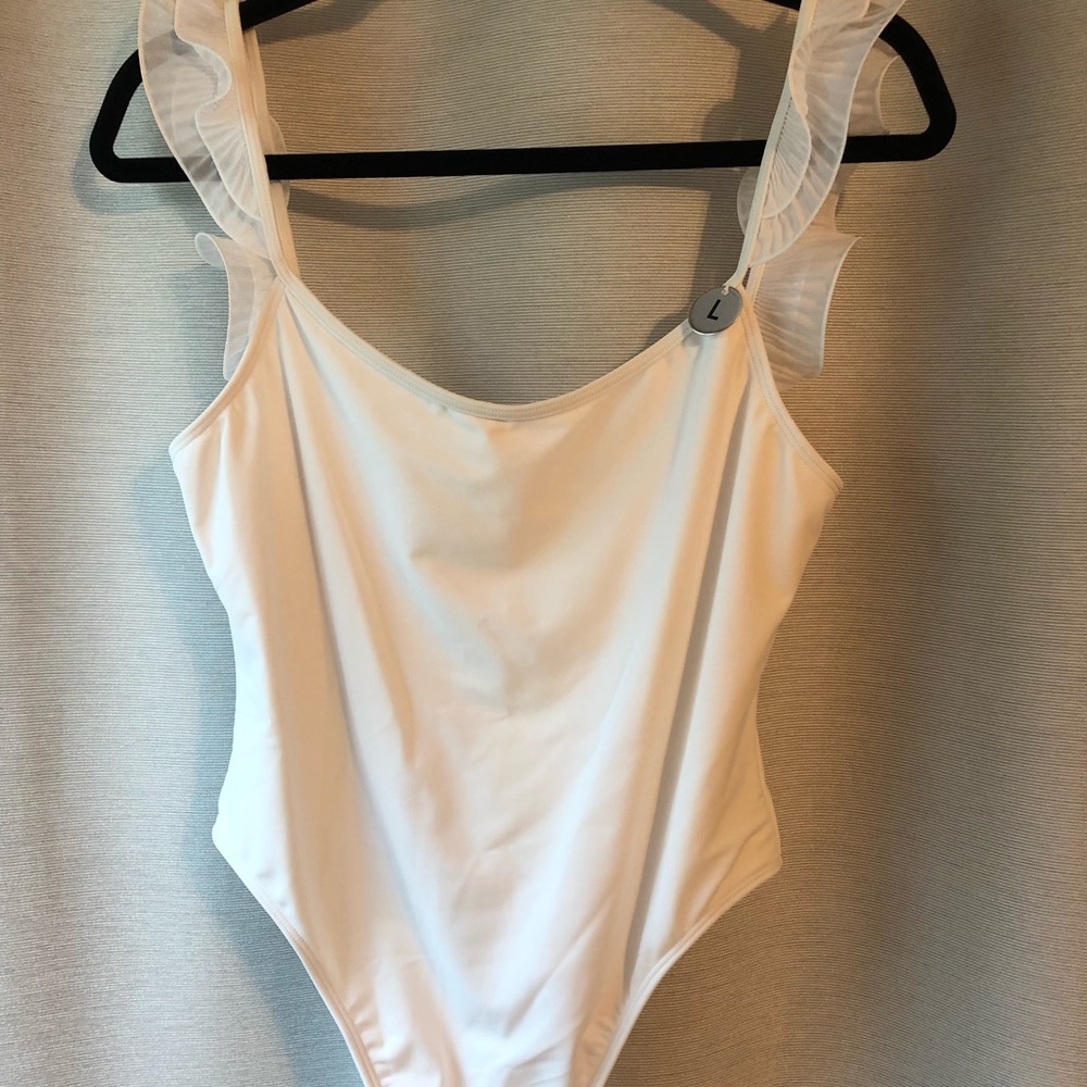 Forever 21 White One Piece Swimsuit